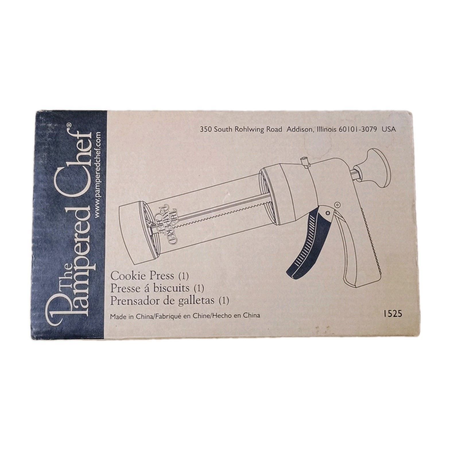 The Pampered Chef 1525 Cookie Press with 16 Discs