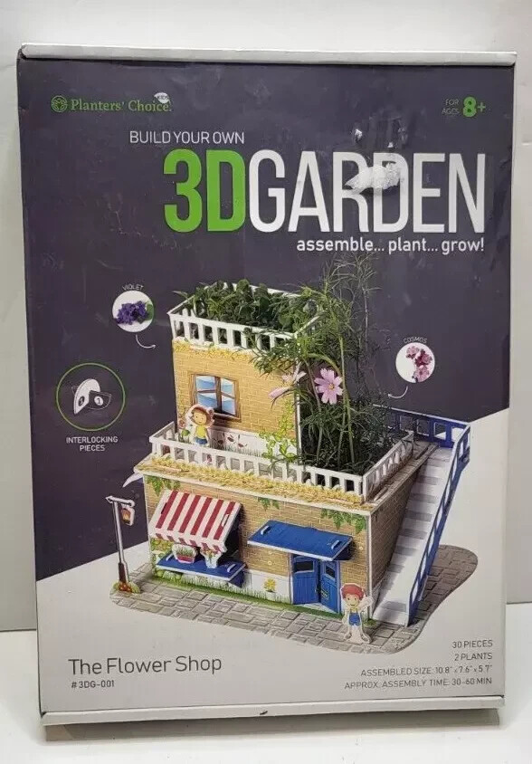 Planters Choice 3D Garden Build Your Own Unisex Children Assemble Flower Shop