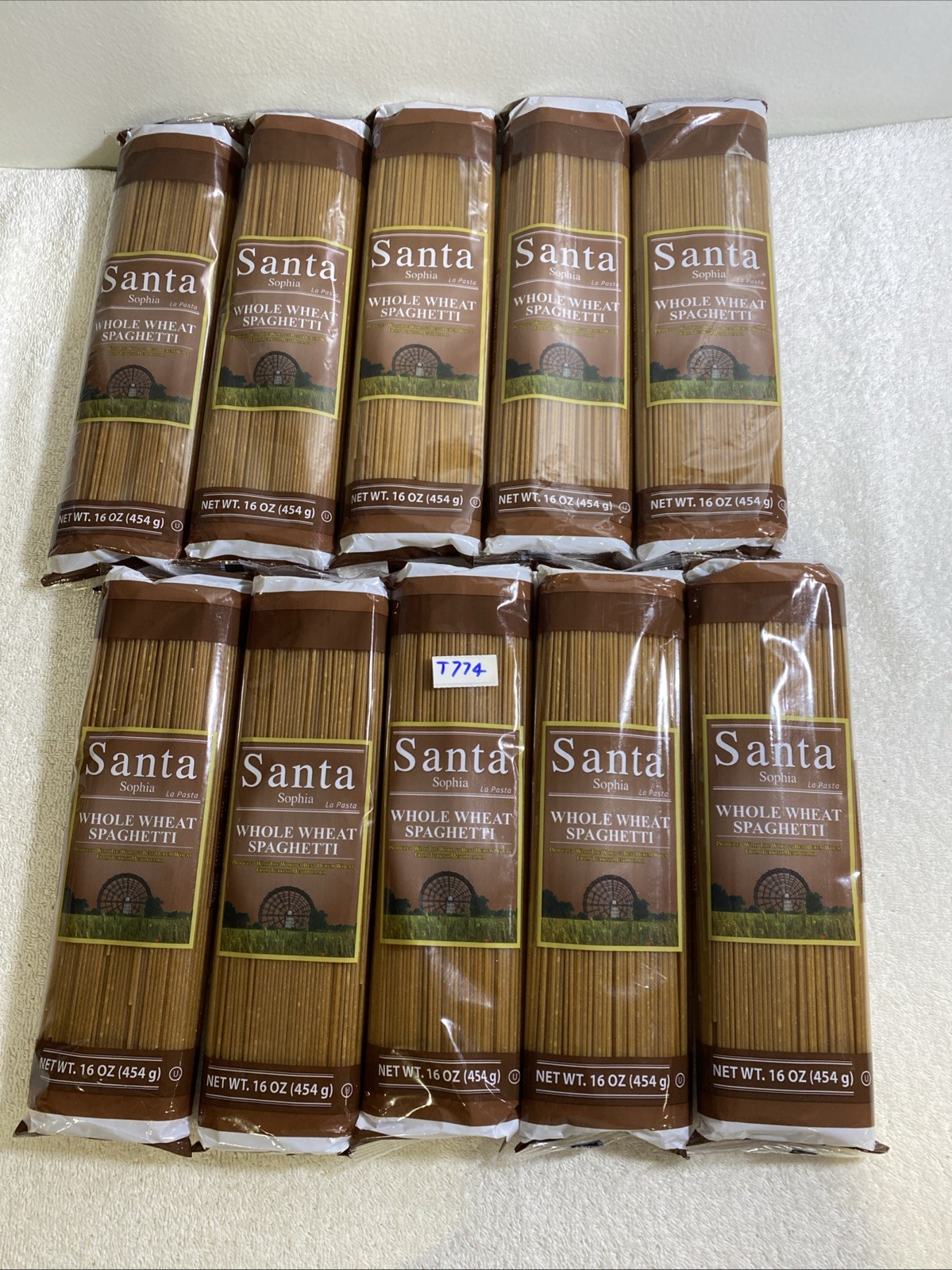 Lot Of 10 Santa Whole Wheat Pasta, Spaghetti, 16 Oz Each, (T774) BB 11/22/2027
