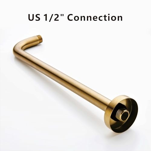 16 Inches Wall Mount Replacement Shower Arm and Flange, Champagne Bronze