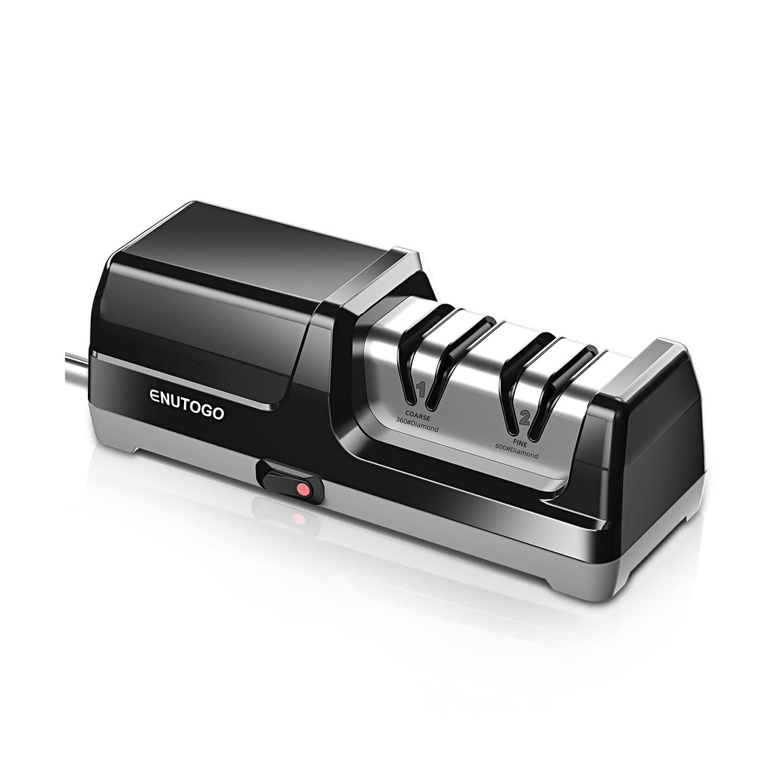 Enutogo Knife Sharpener, Professional 2-Stages Eleltric Knife Sharpeners with…