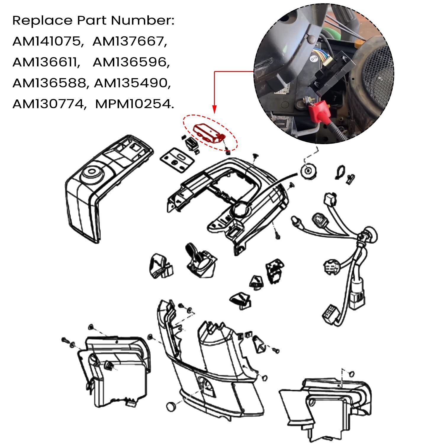 Electronic Control Unit Module AM141075 For John Deere X300 X320 X324 X500 X540