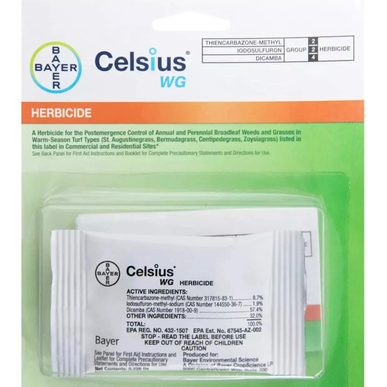 2 pack Celsius Herbicide – Single dose 0.226 oz Easy Mix Packet – PACKETS ONLY