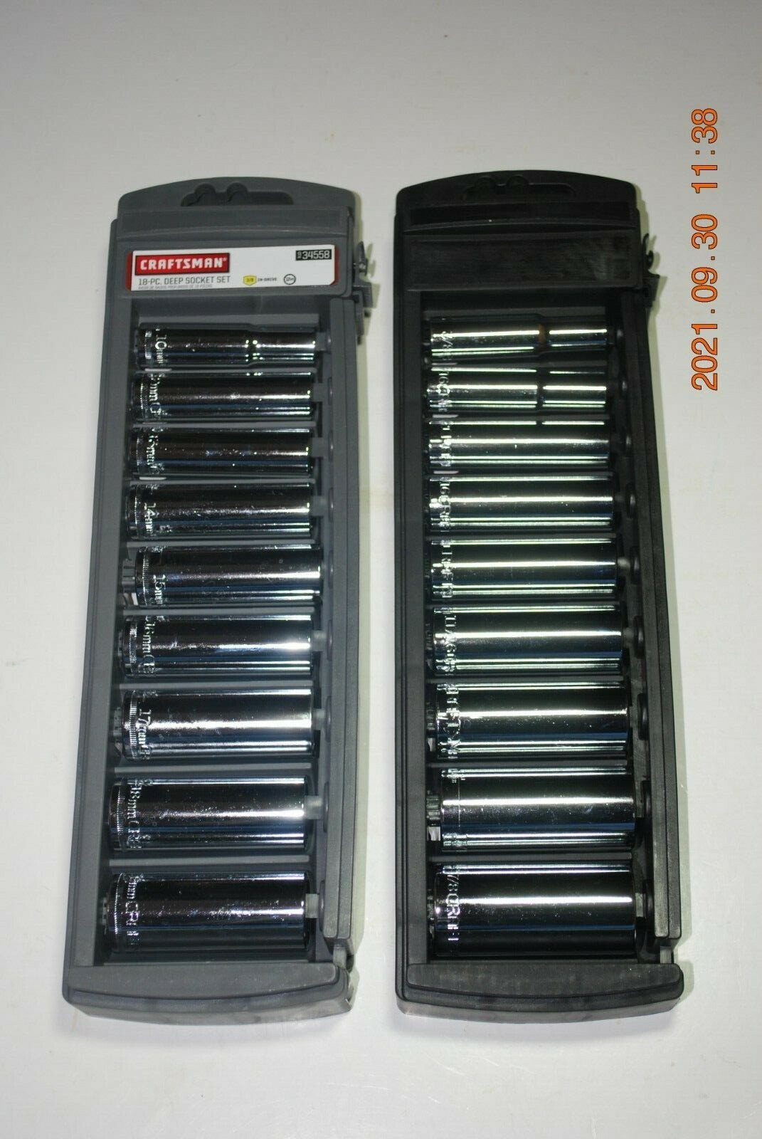 CRAFTSMAN 18-PC 3/8″ DR 12-PT INCH/METRIC DEEP SOCKET SET