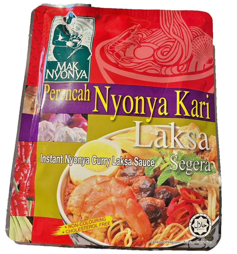 Mak Nyonya 3 Packs – Curry Laksa Paste – Rich, Aromatic Malaysian Taste