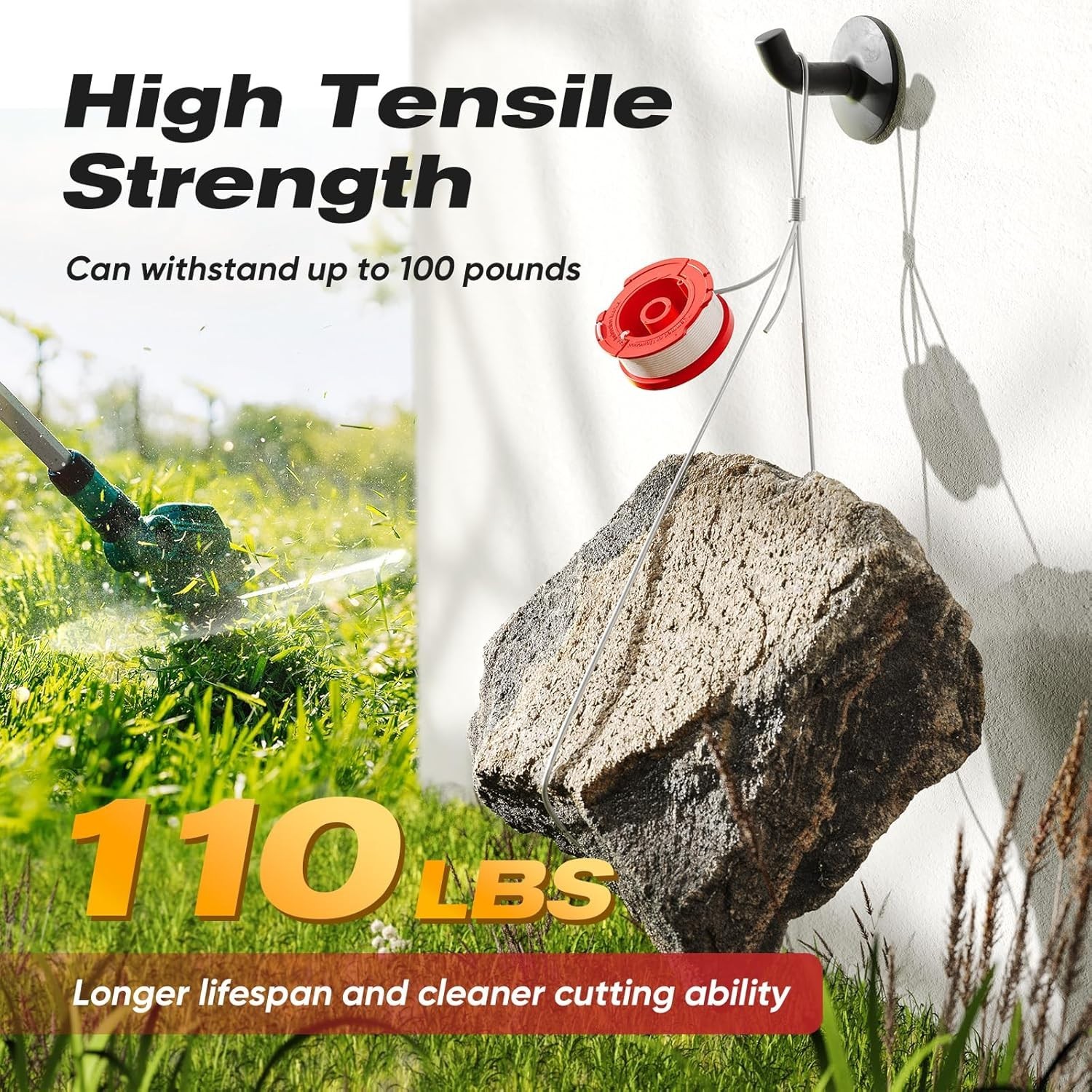 8 Pcs CMZST0653 Weedeater String Compatible with Craftsman Weed Wacker, 30Ft 0.0