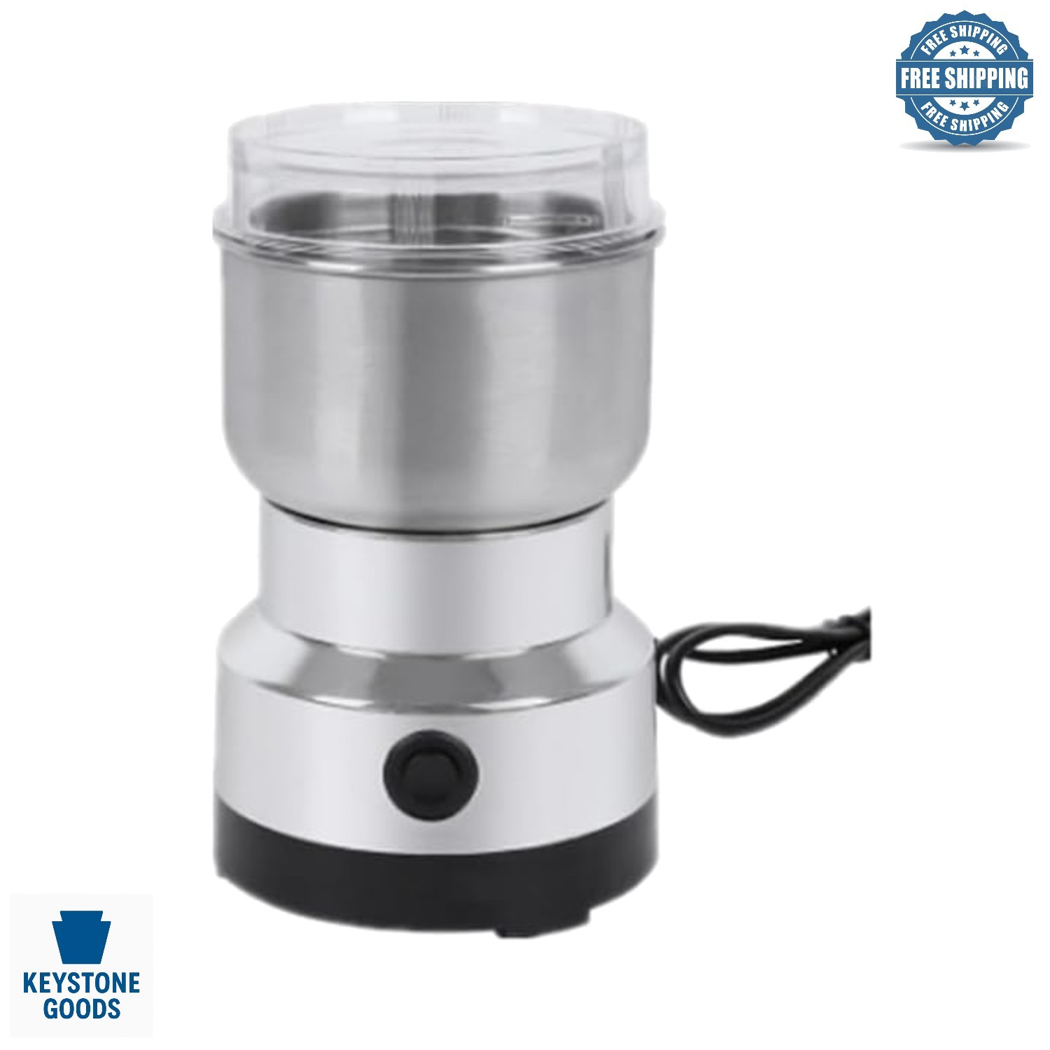 300g Stainless Steel Grain & Spice Mill – High-Speed Commercial Grinder for H…