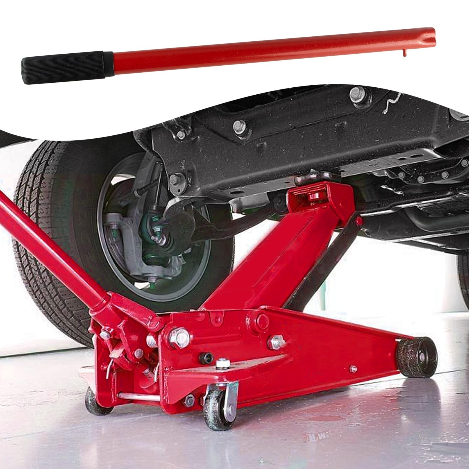 Horizontal Hydraulic Jack Handle Replacement Kit 2 Ton Floor Jack Red Pole Lever