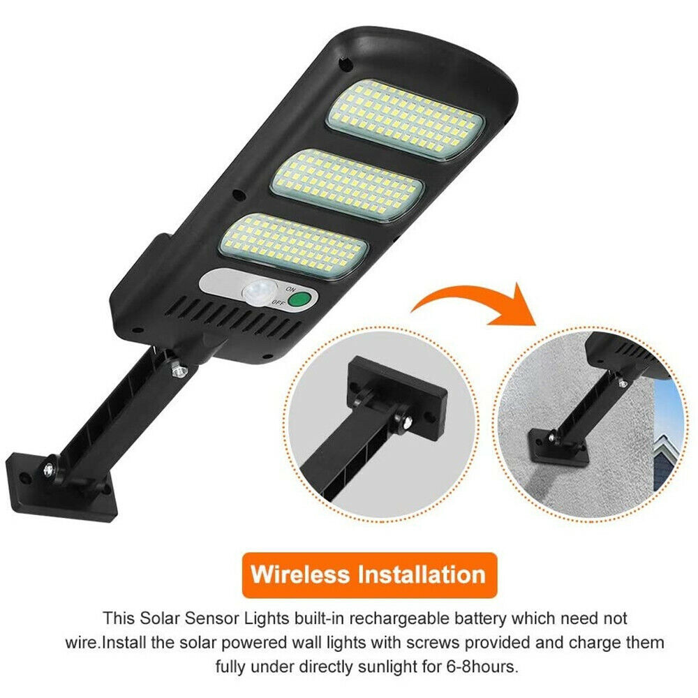 600w LED Solar Lights PIR Motion Sensor Waterproof Outdoor Garden Yard Wall Lamp