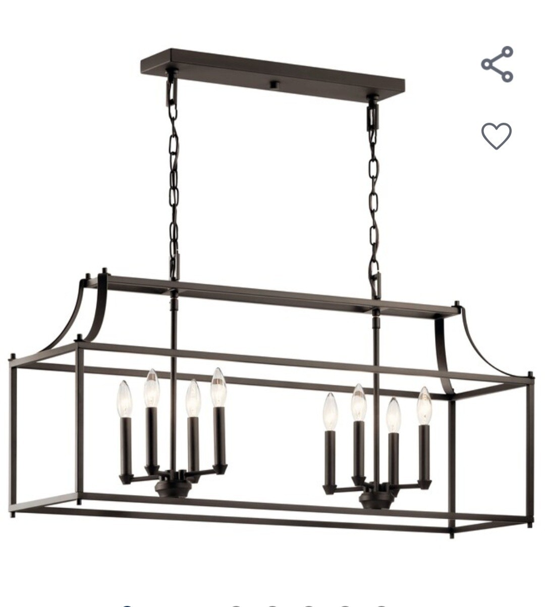 Kichler Morrigan 8 Lighr Polished Bronze Traditional cage For Use In Dinning…