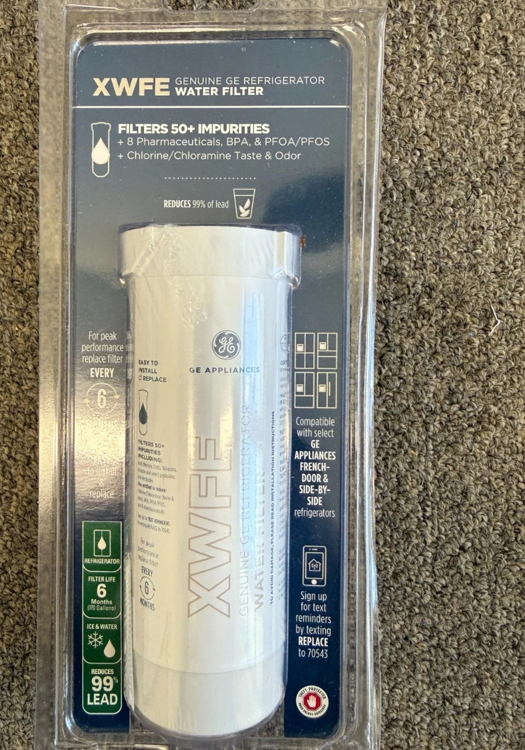 GE XWFE Genuine Refrigerator Water Filter ( WITH CHIP), 100% Authentic