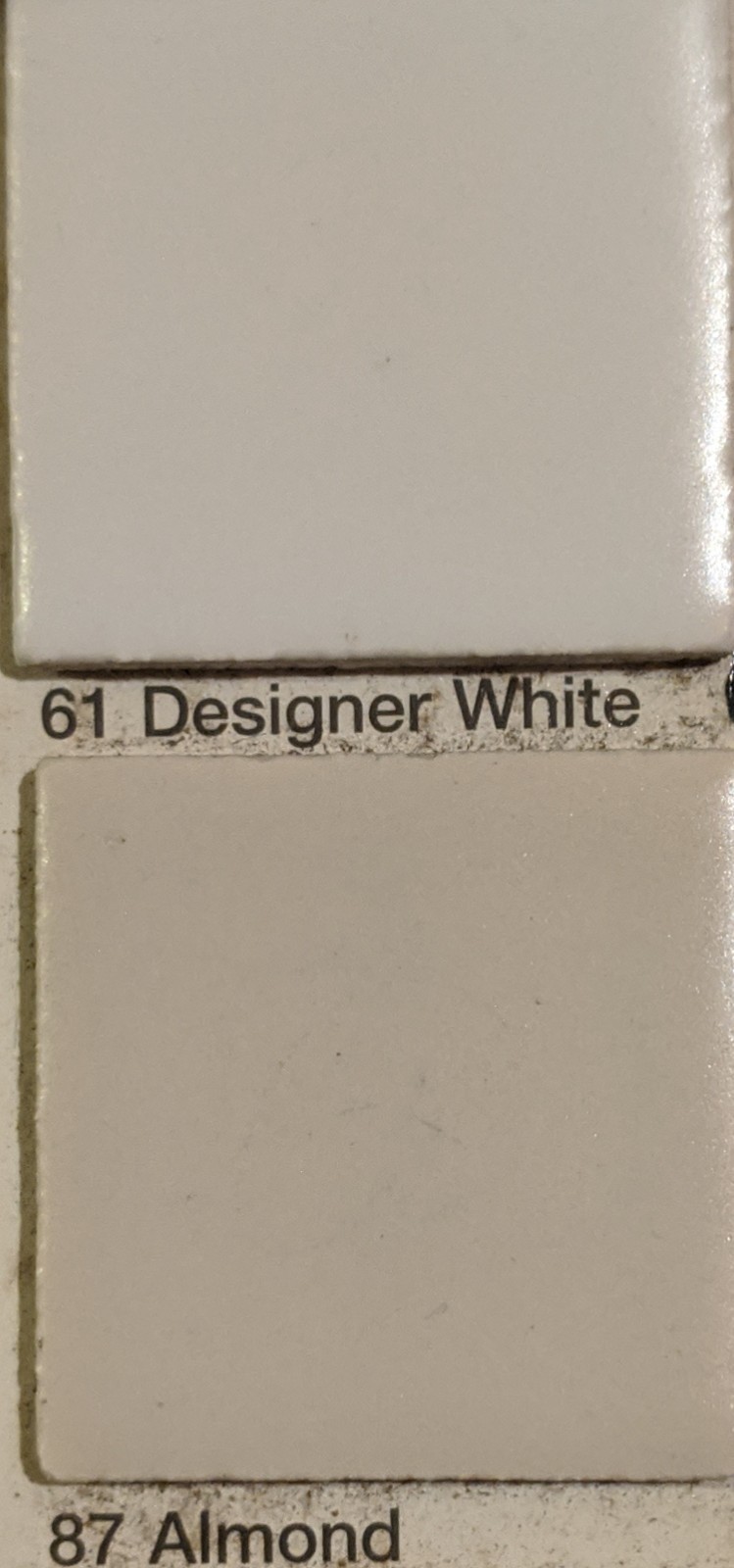 2 pcs American Olean Ceramic Tile Mud 4 1/4″ Bullnose A4402 Matte Almond #87 USA