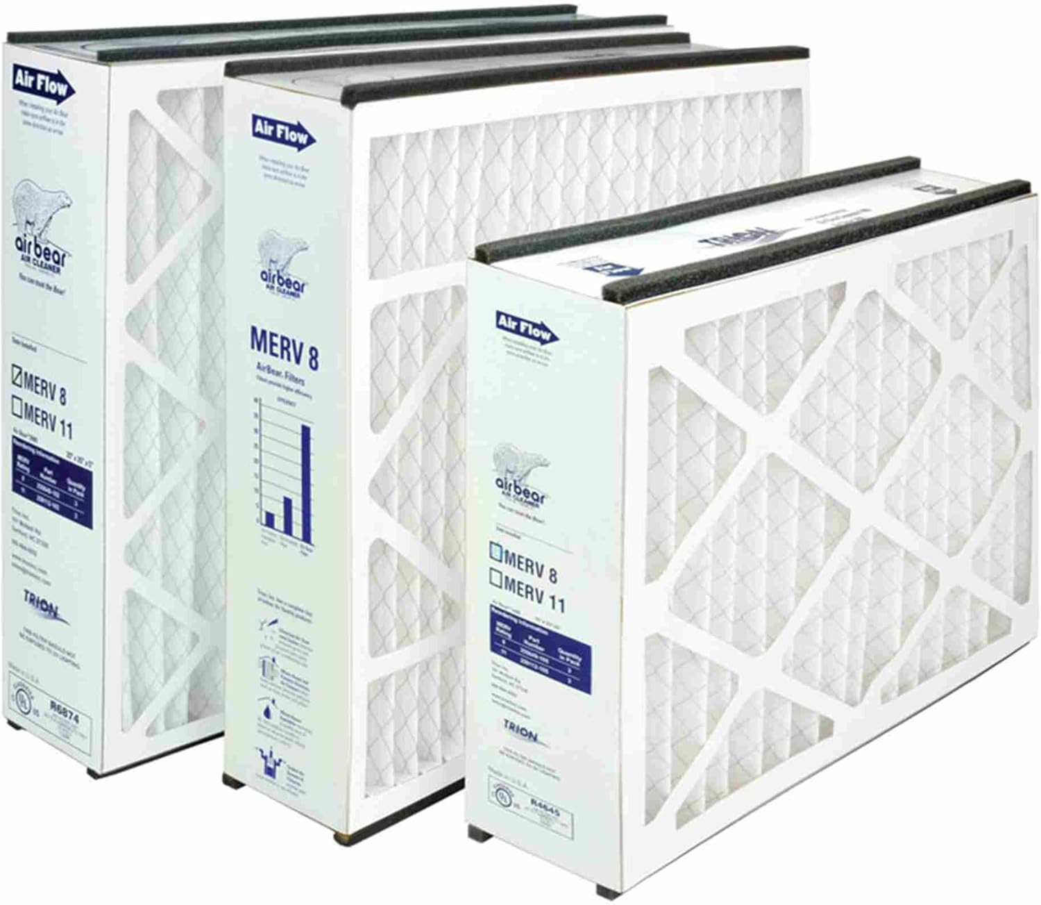 Air Bear 255649-102 Replacement Filter – 20X25X5, Three per Box
