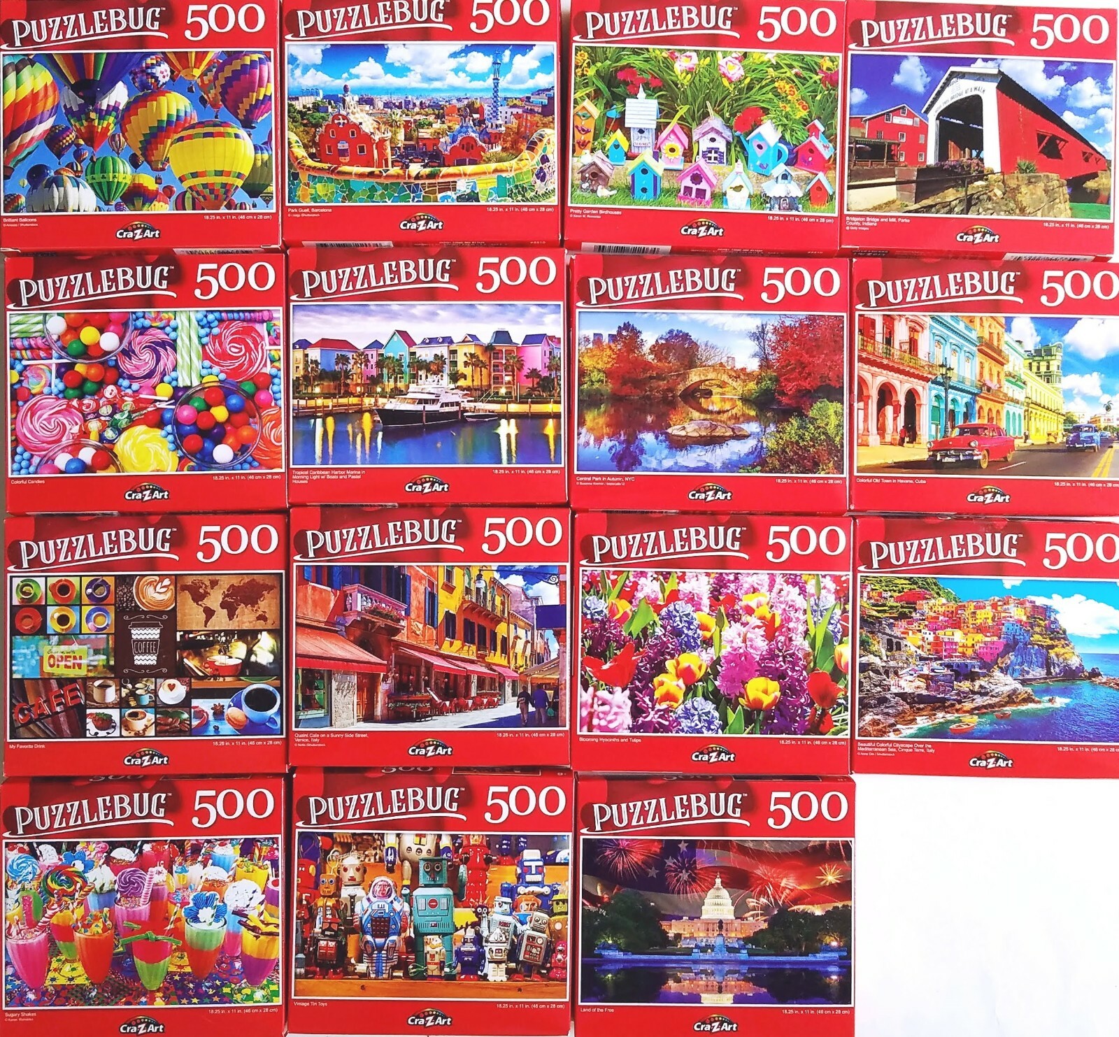 500 Pc Jigsaw Puzzles 18.25”x11” 1/Pk s20h, Select: Balloons Havana Coffee Venic