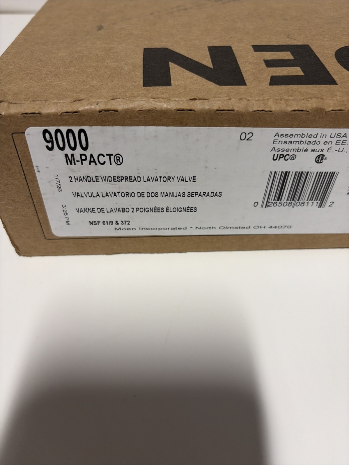 Moen 9000 M-Pact Rough-In Valve 2 Handle Widespread Lavatory Valve