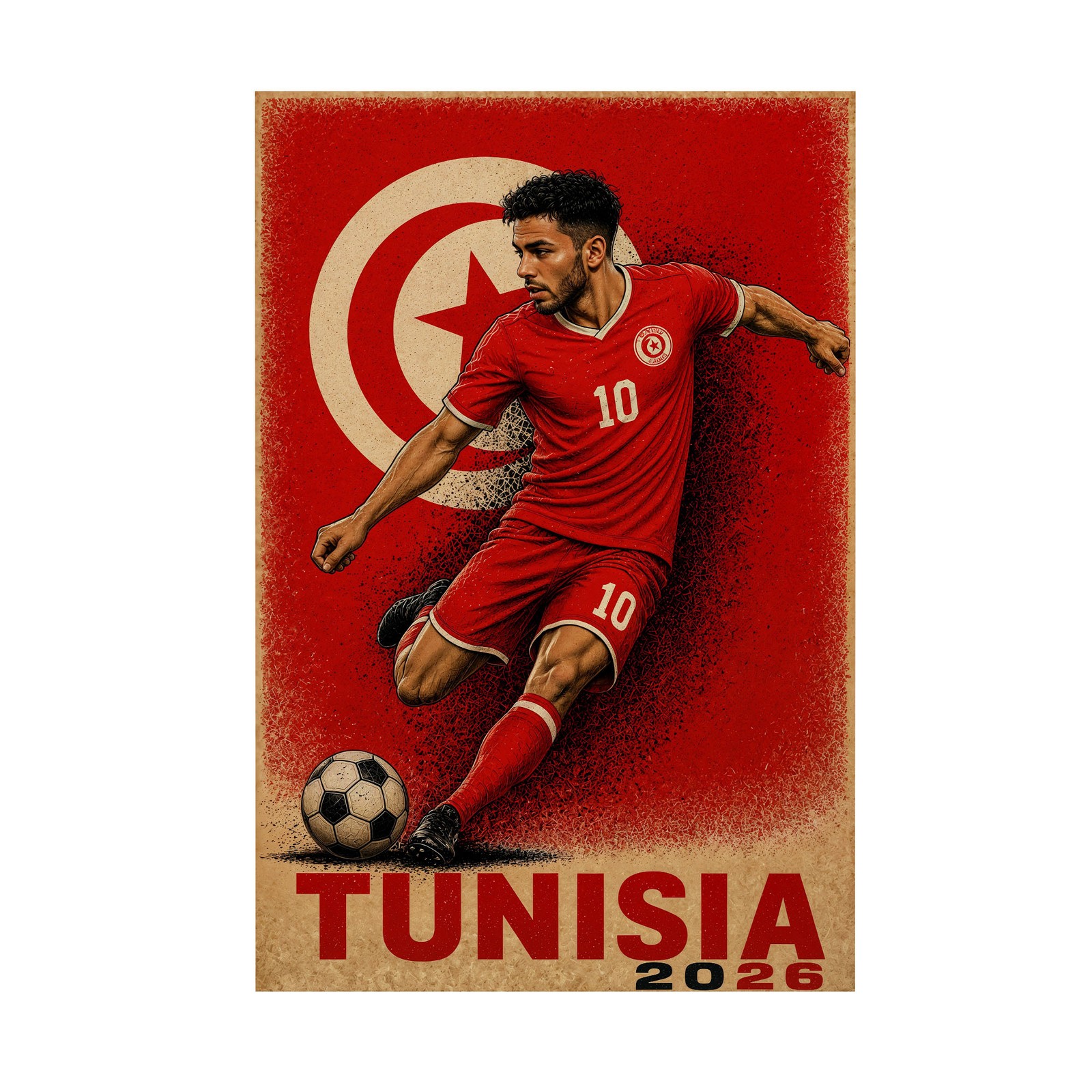 Tunisia Soccer Supporter 2026 Football Fans Wall Art Home Decor – POSTER 20″x30″