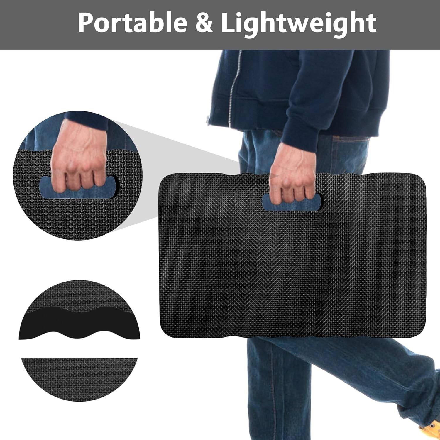 HOOPLE Extra Thick Kneeling Pad, Soft Foam Kneeling Cushion, Waterproof