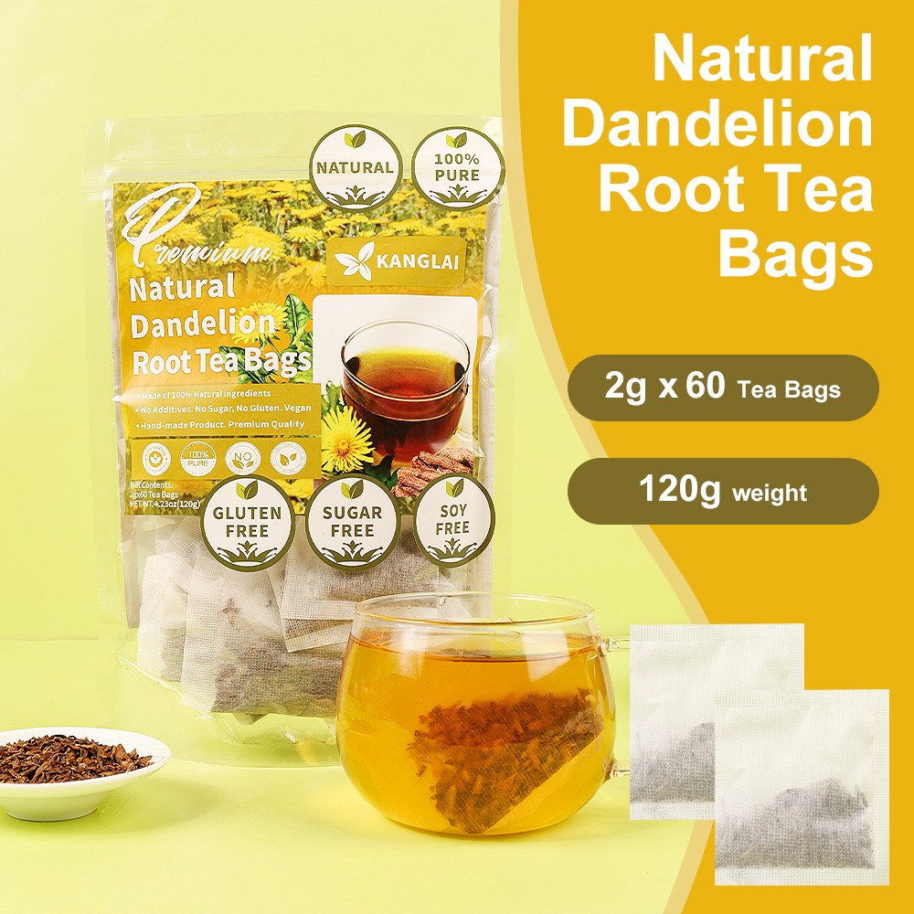 Dandelion Tea Leaf & Root Herbal 60 Tea Bags for Liver & Kidney Health Detox