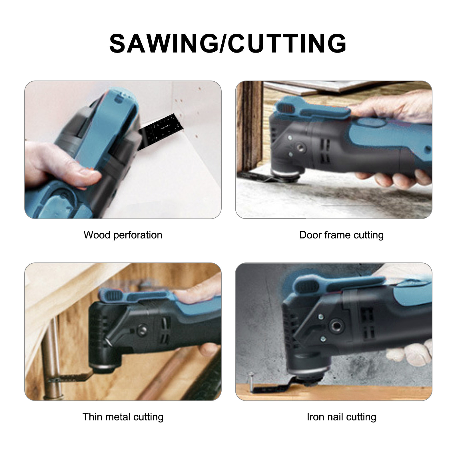 50pc Oscillating Saw Blades Multi Tool Wood Metal Cut Cutter Carbon Steel Blade