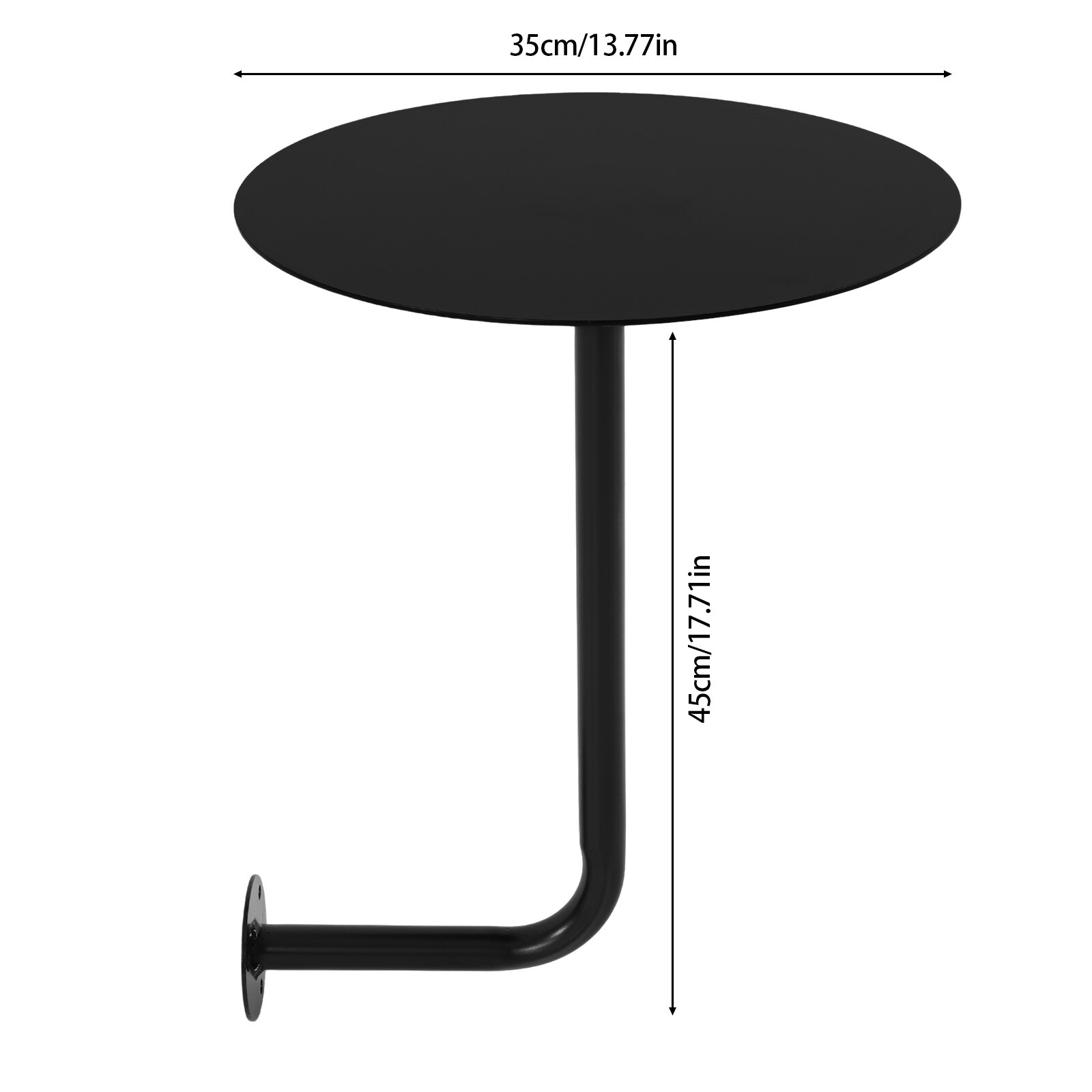 35x45cm Iron Wall-Mounted Round Table For Bars, Kitchens, Dining