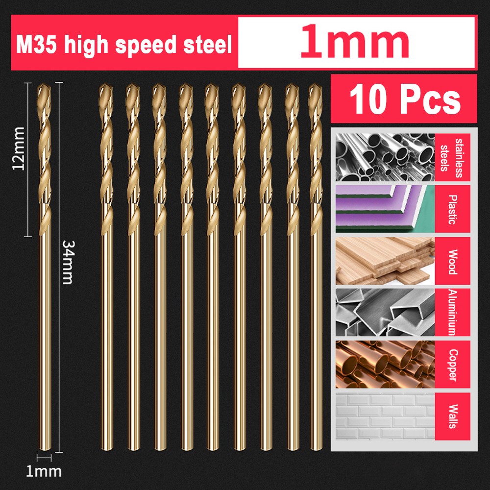 HSS M35 Drill Bits Drilling Cutter Bit Set MZG Cobalt Coated 1-14mm High Quality