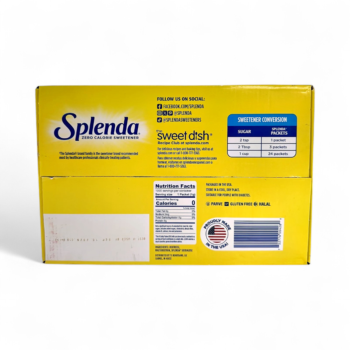 Splenda Zero Calorie Sweetener Packets – 1,000 Count