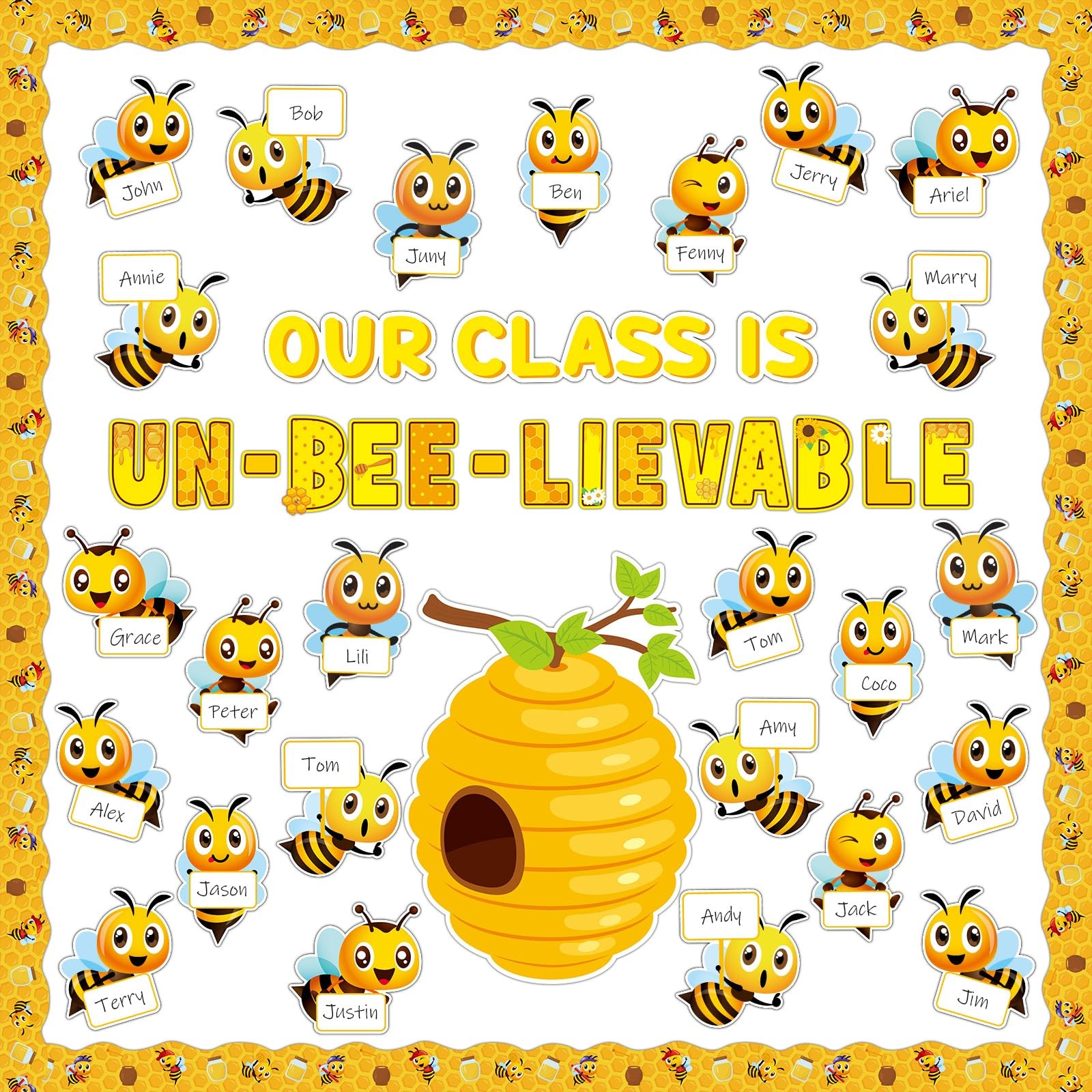 gisgfim Bee Bulletin Board Decoration Set Spring Summer [Multicolored]