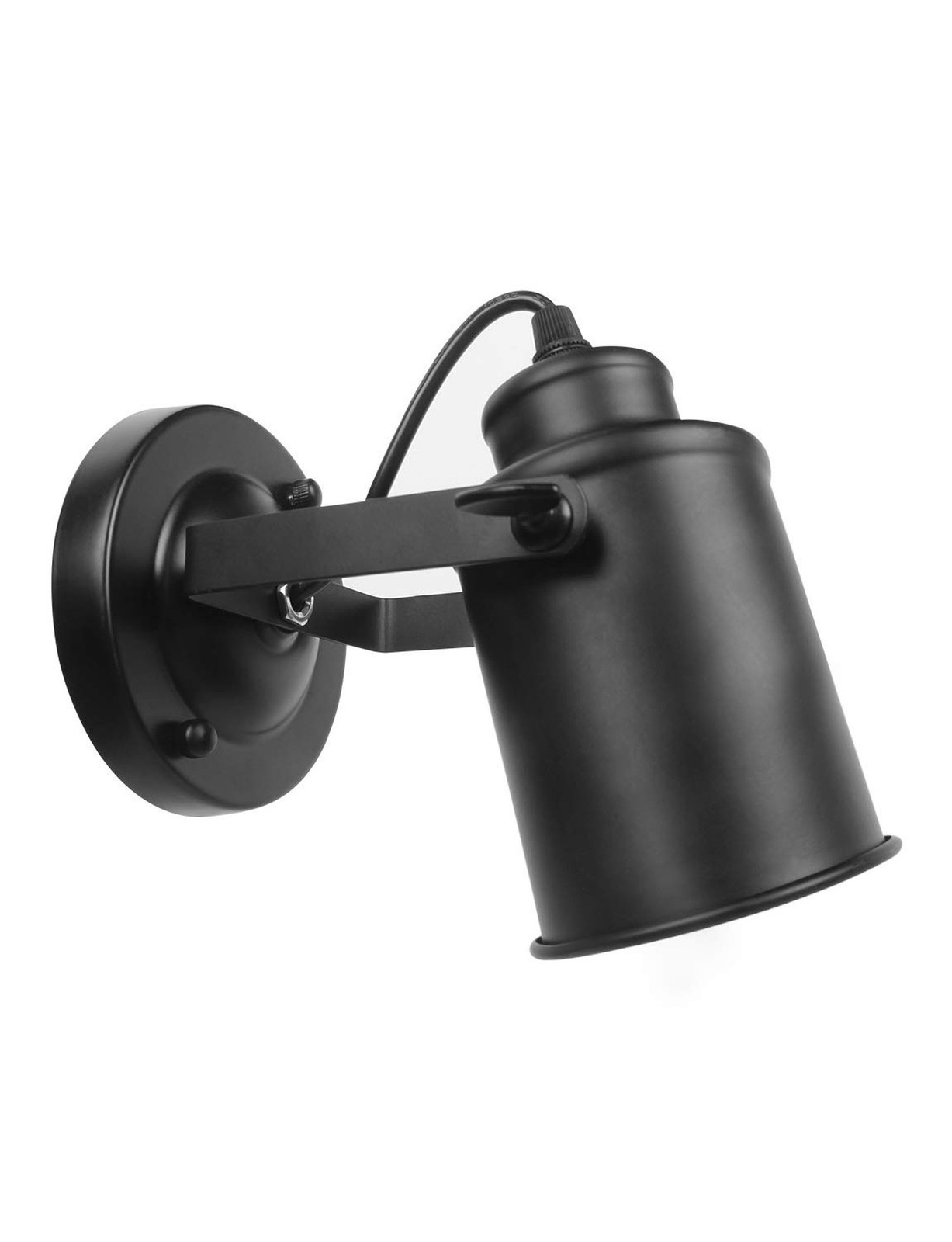 Industrial Track Lighting Ceiling Spotlight, Matt Black Vintage Wall Mount Li…