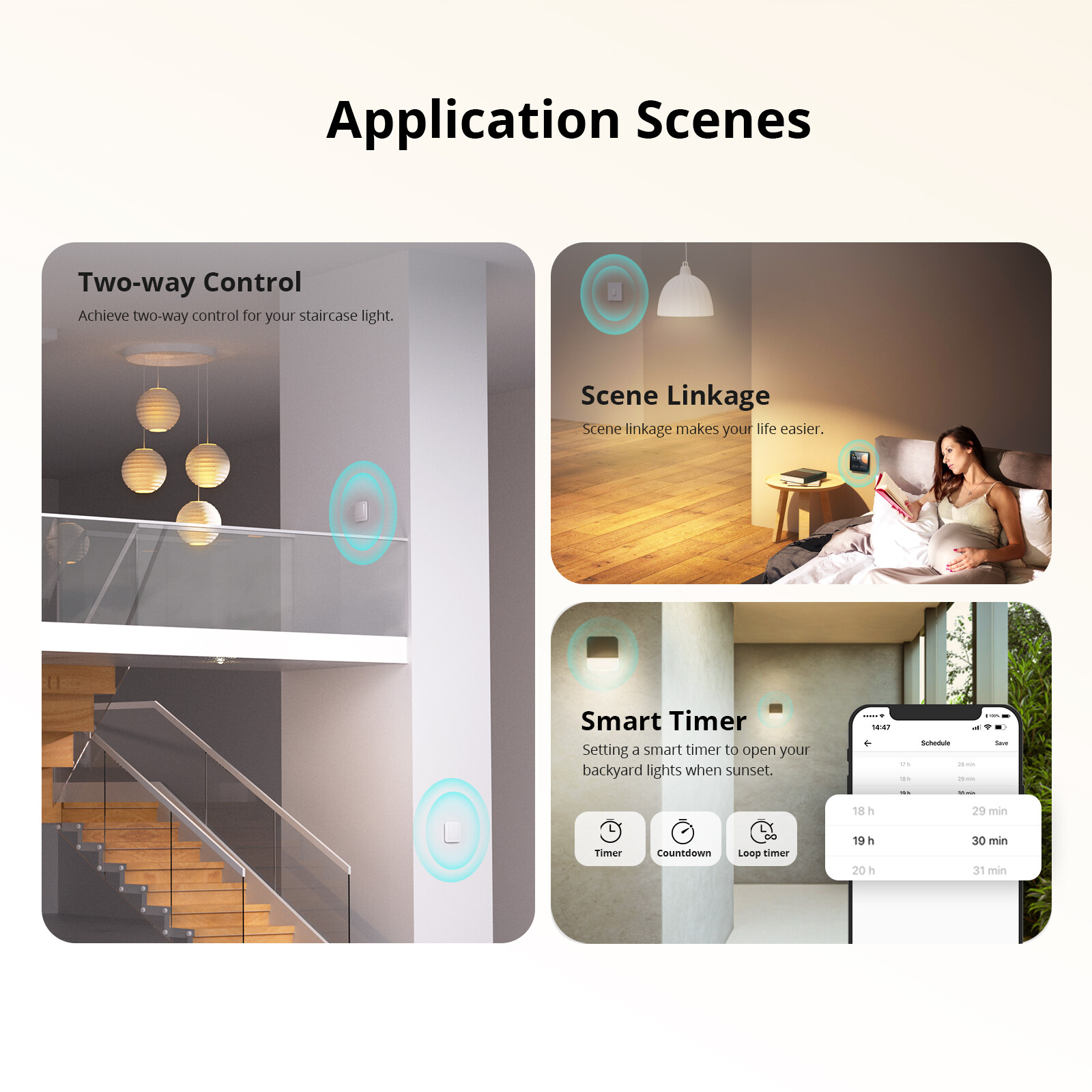 3 Pack SONOFF Smart Zigbee Light Switch No Neutral Wire Required Two-Way Control