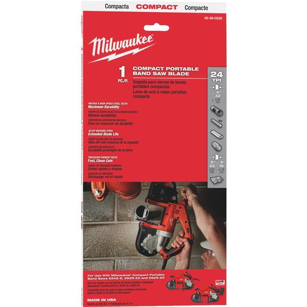 (1)-Milwaukee 35-3/8″ L x 1/2″ W 24 TPI Heavy-Duty Bi-Metal CPT Band Saw Blade