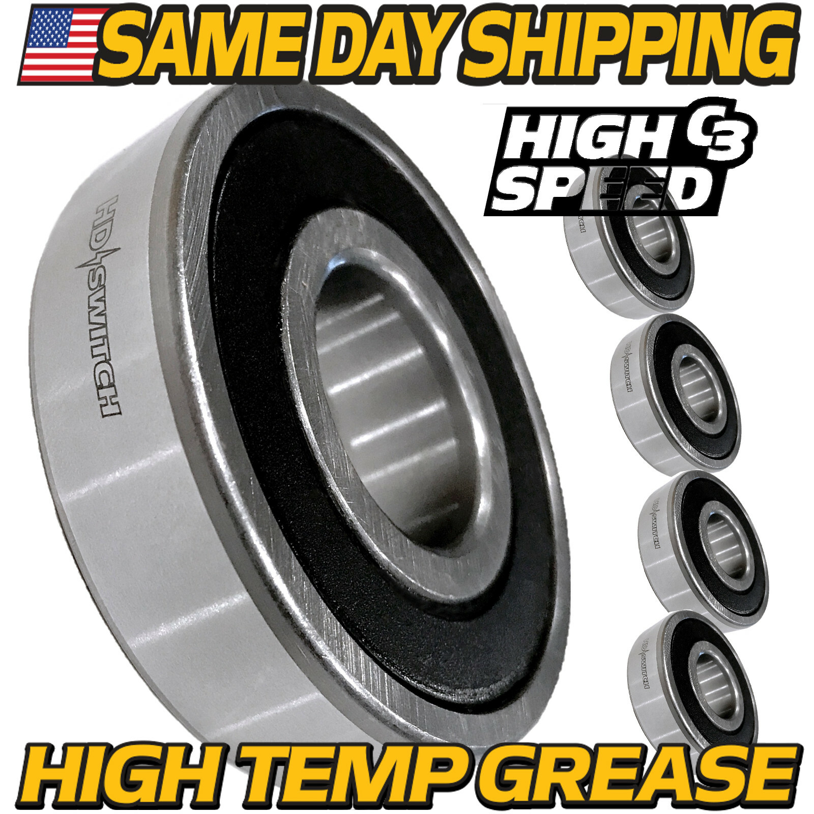 (4) Spindle Bearings w/C3 Upgrade for Exmark Toro 100-1048, 112-0423, 38-7820