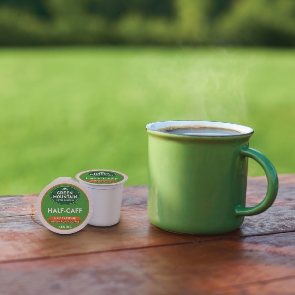Green Mountain Coffee Roasters Half Caff Coffee, K-Cup Pods, Medium Roast, 24ct