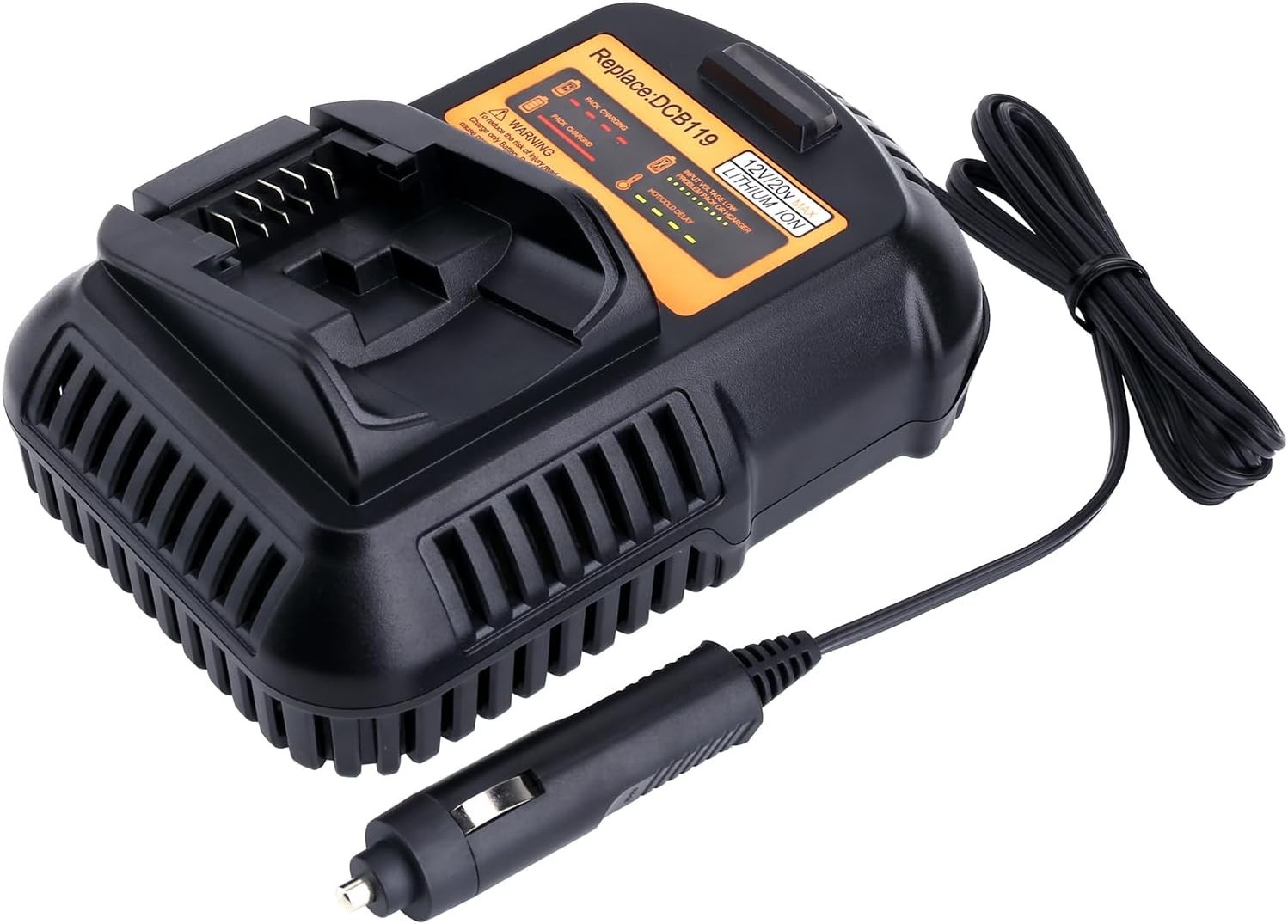 DCB119 Car Battery Charger 20V MAX Vehicle Adapter Compatible DCB201 DCB202 DCB2