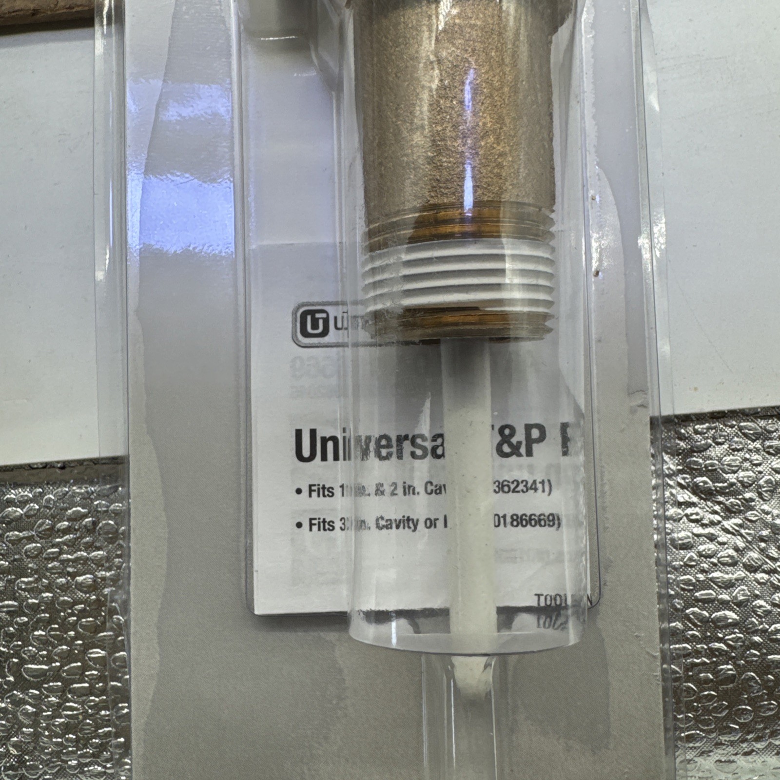 Universal T&P Relief Valve Utilitech #0362341 Metal Fits 1” & 2” Cavities [75]