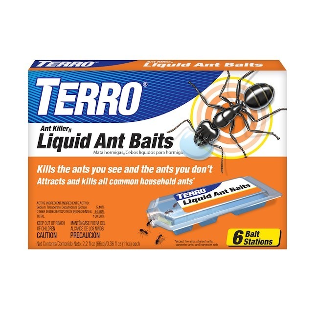 TERRO Liquid Ant Killer Bait Outdoor Indoor Tray Traps Ready To Use T300 6PK