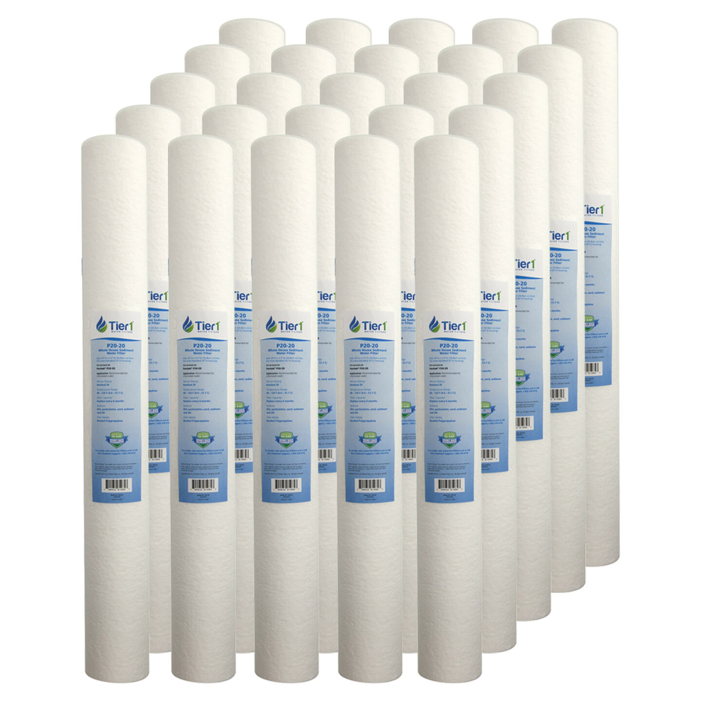 20 x 2.5 Inch 20 Micron Purtrex PX20-20 Comparable Sediment Water Filter 25-PK