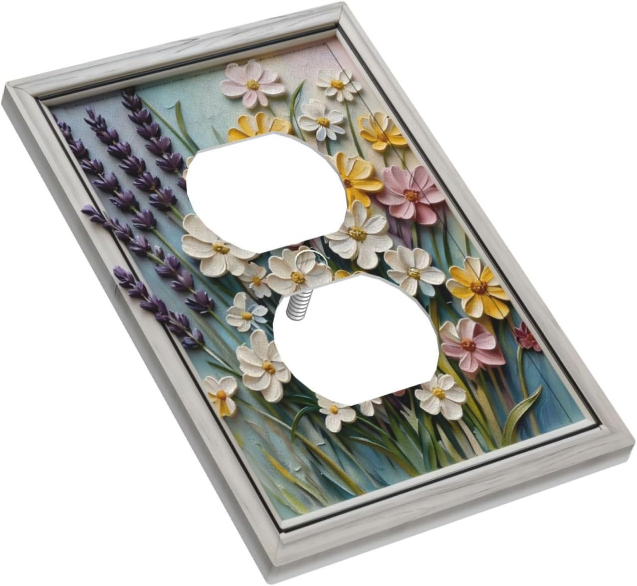 Decorative Art Light Switch Covers Pastel Wildflower Meadow Switch Plate Cove 1