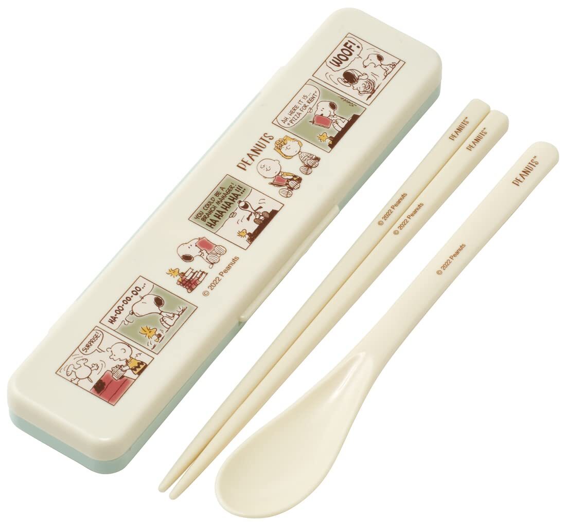 Snoopy Comic Skater Combination set Chopsticks Spoon 7.09in PEANUTS Japan New