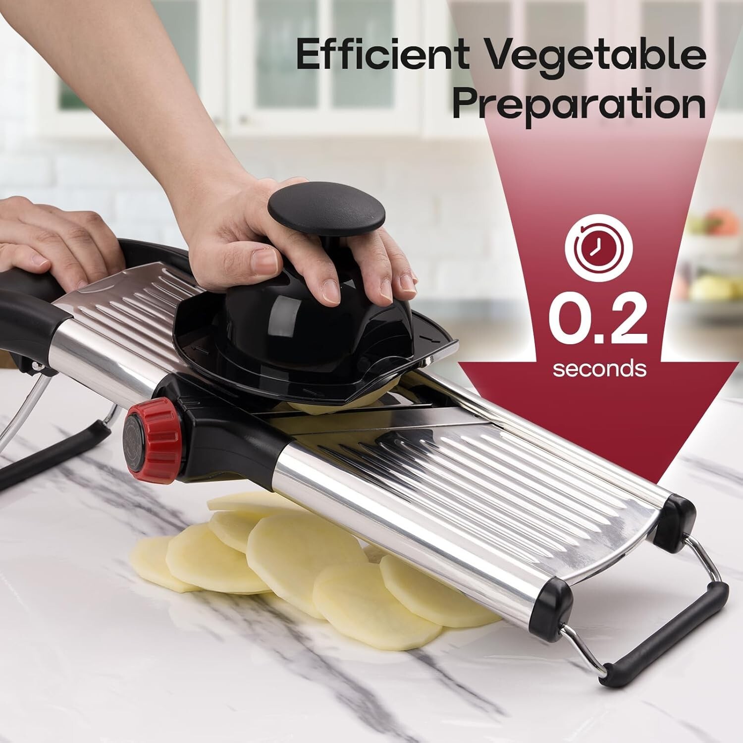 Adjustable Stainless Steel Mandoline Food Slicer Kitchen Fruit Vege Chopper Cutt