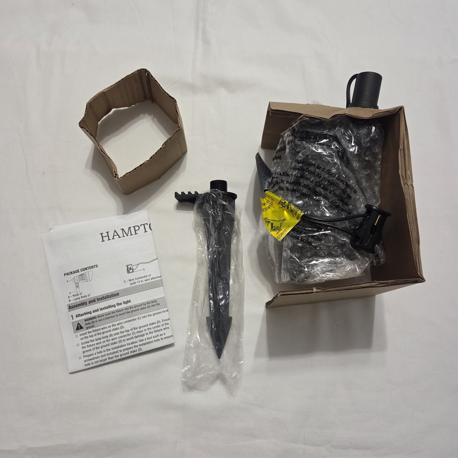 Lot of 2 Hampton Bay 400 Lumen Black LED Outdoor Spot Light IWH2301LL-7 – READ