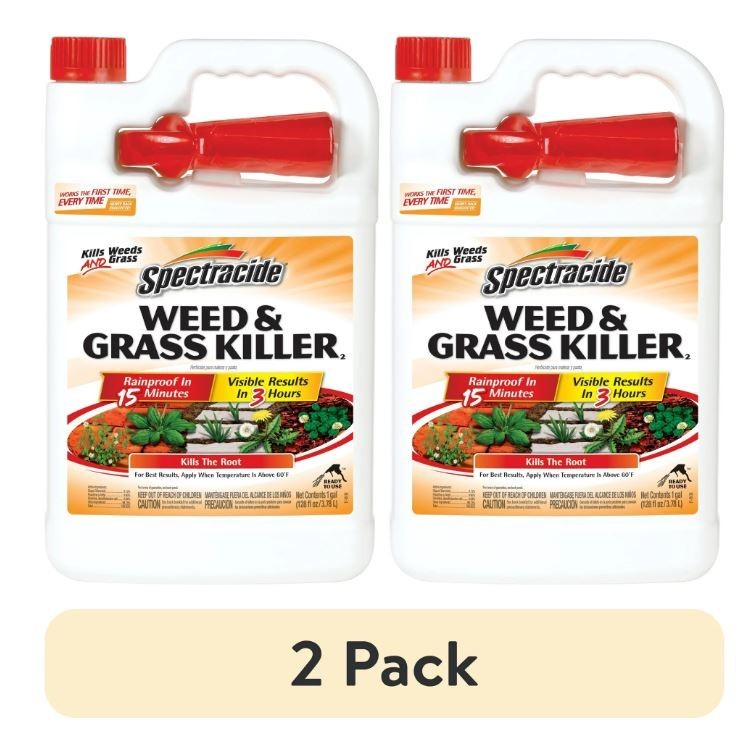 Weed Grass Killer 1 Gallon Ready-to-use Visible Results in 3 Hours, 2 Pack