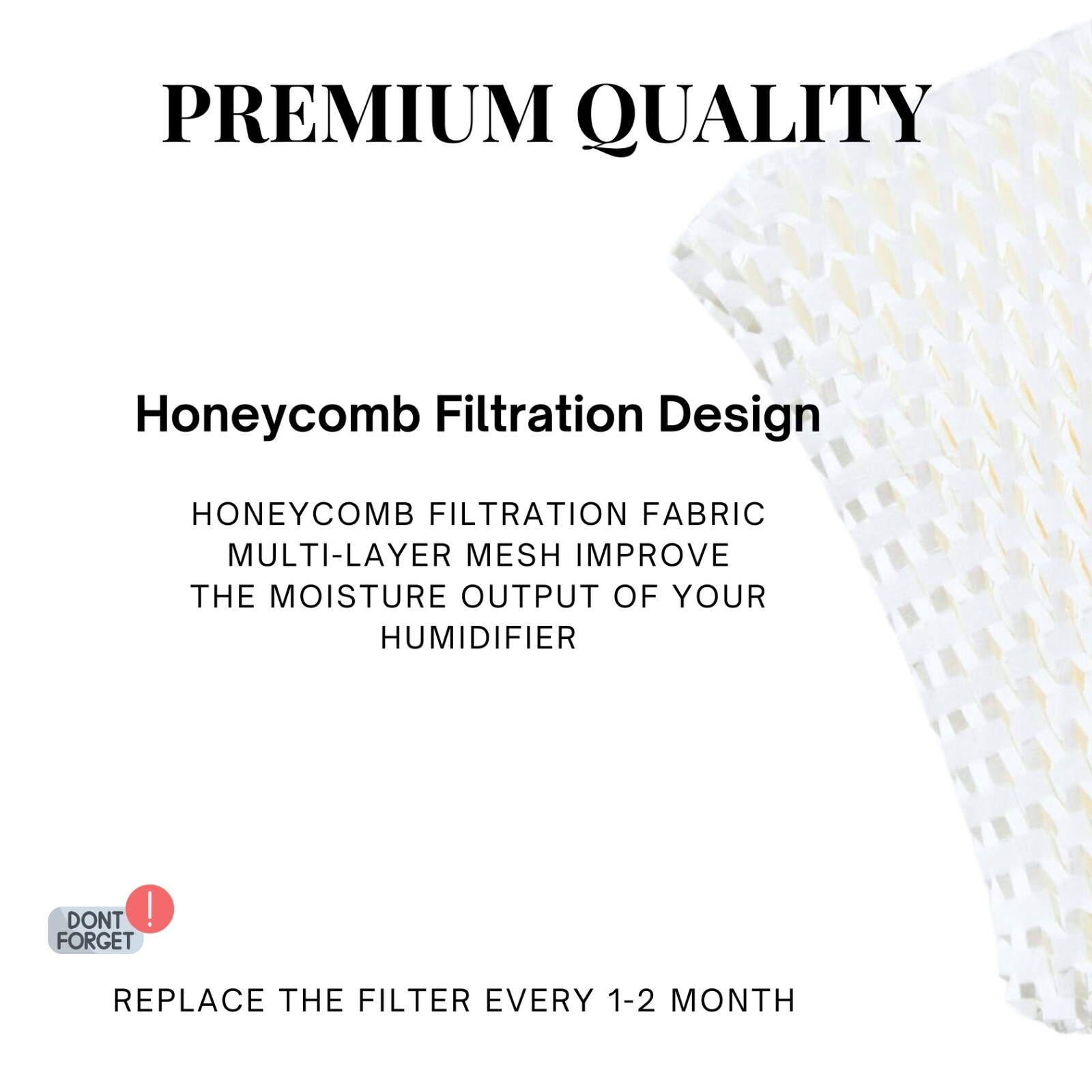 Nispira Wick Humidifier Filter Replacement for Canopy Bedside Humidifier, 6 Pack