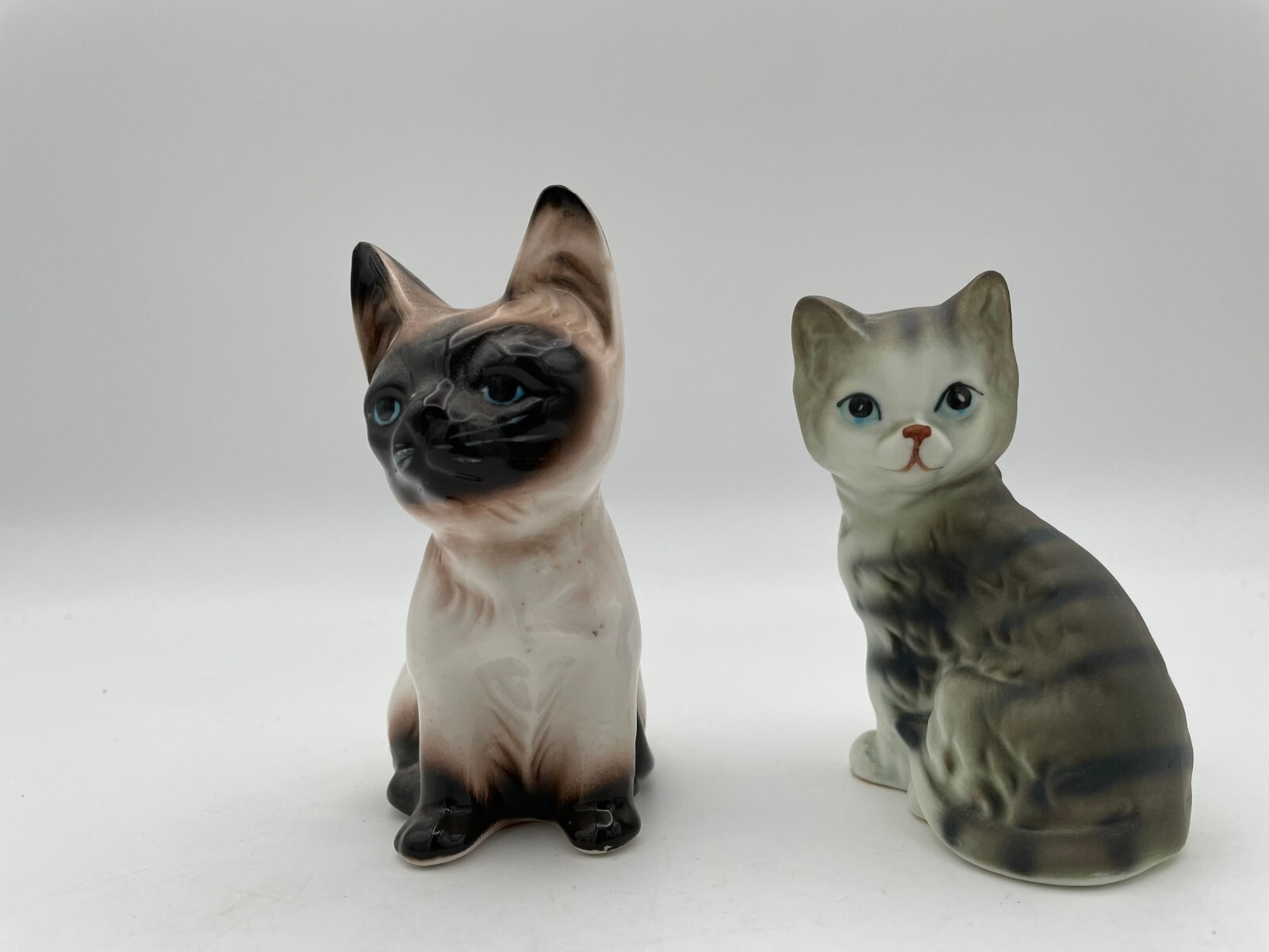 Two Vintage Enesco Ceramic Cats