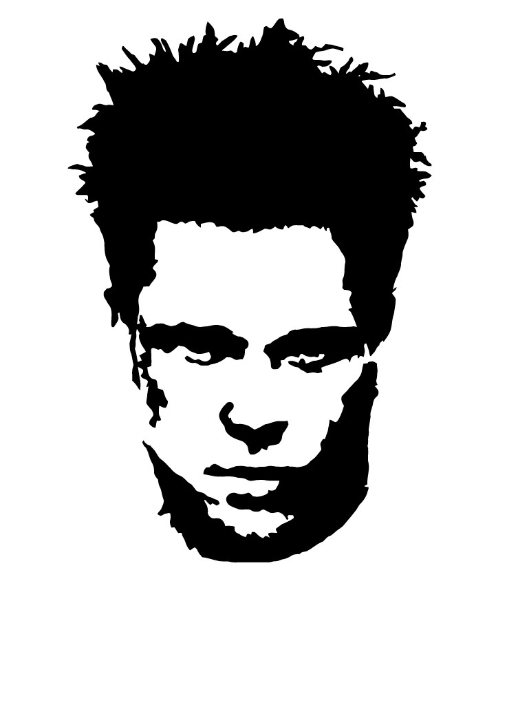 Tyler Durden Fight Club vinyl decal bumper sticker Brad Pitt dvd window
