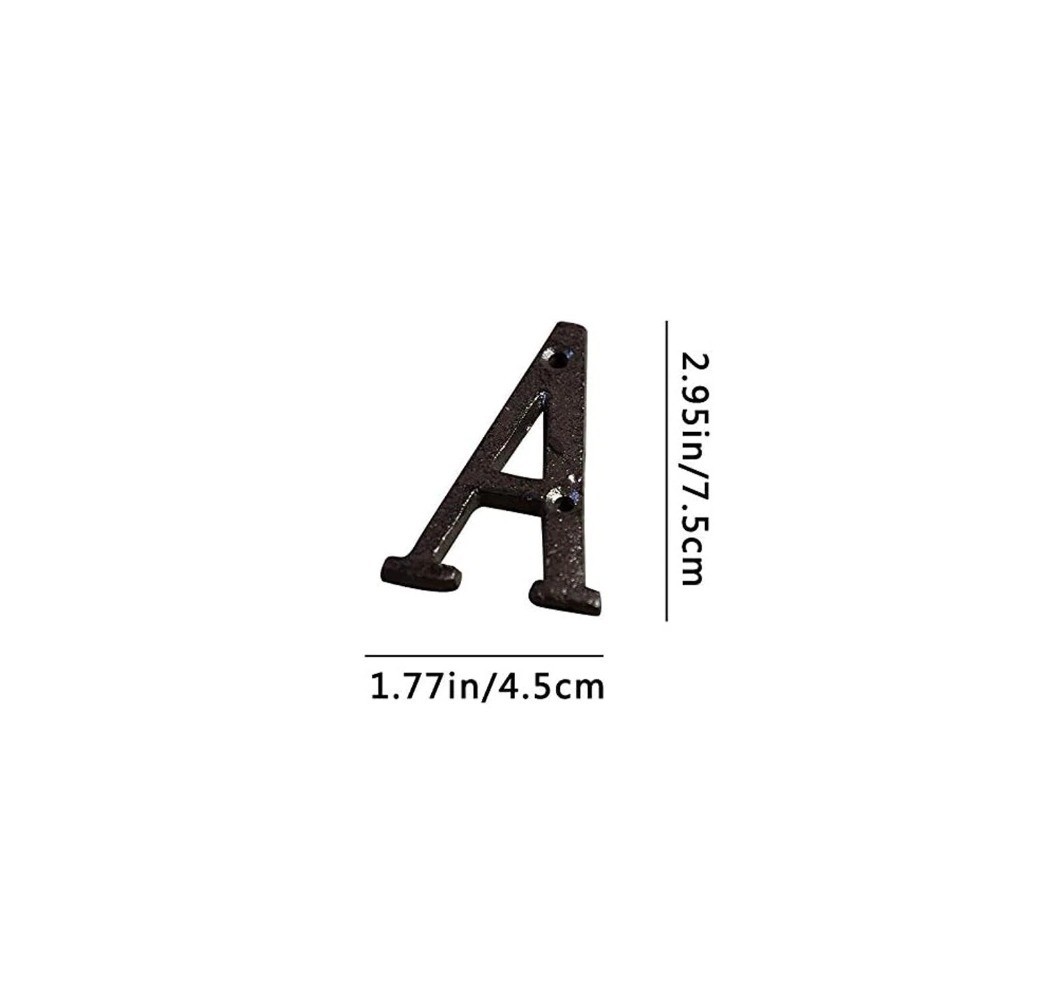 Cast Wrought Iron Black Antique House Door Alphabet Letters and Numbers HOTSALE