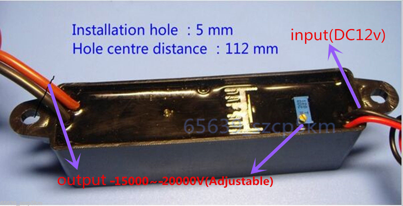 12V NEW Adjustable High-voltage Electrostatic Generator / Negative Ion Generator