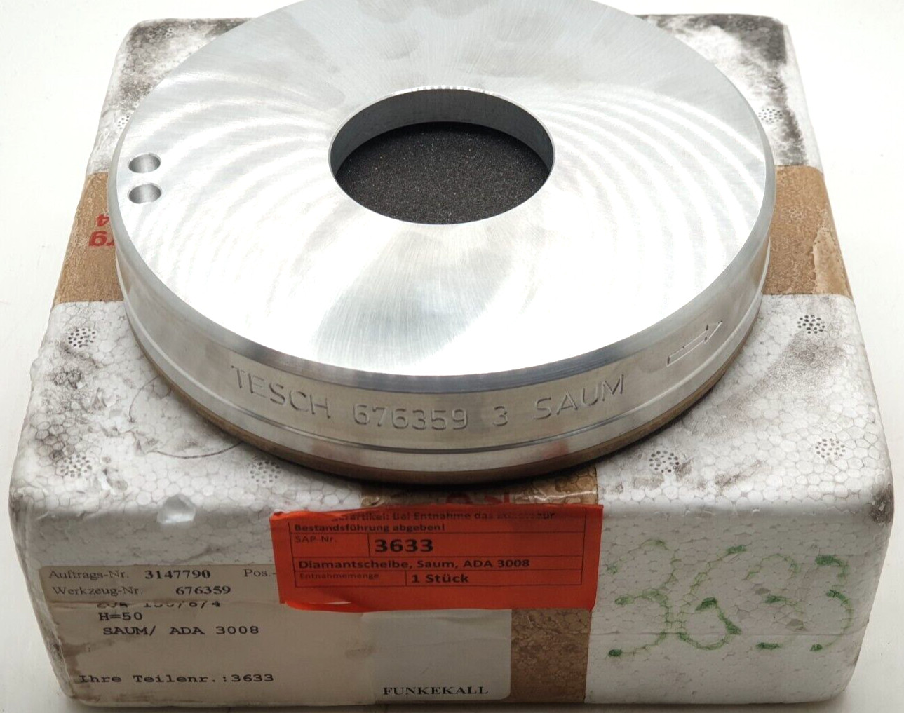 Diamond disc hem ADA 3008 Tesch 676359 Vmax=40 m/s nmax=5100 NEW