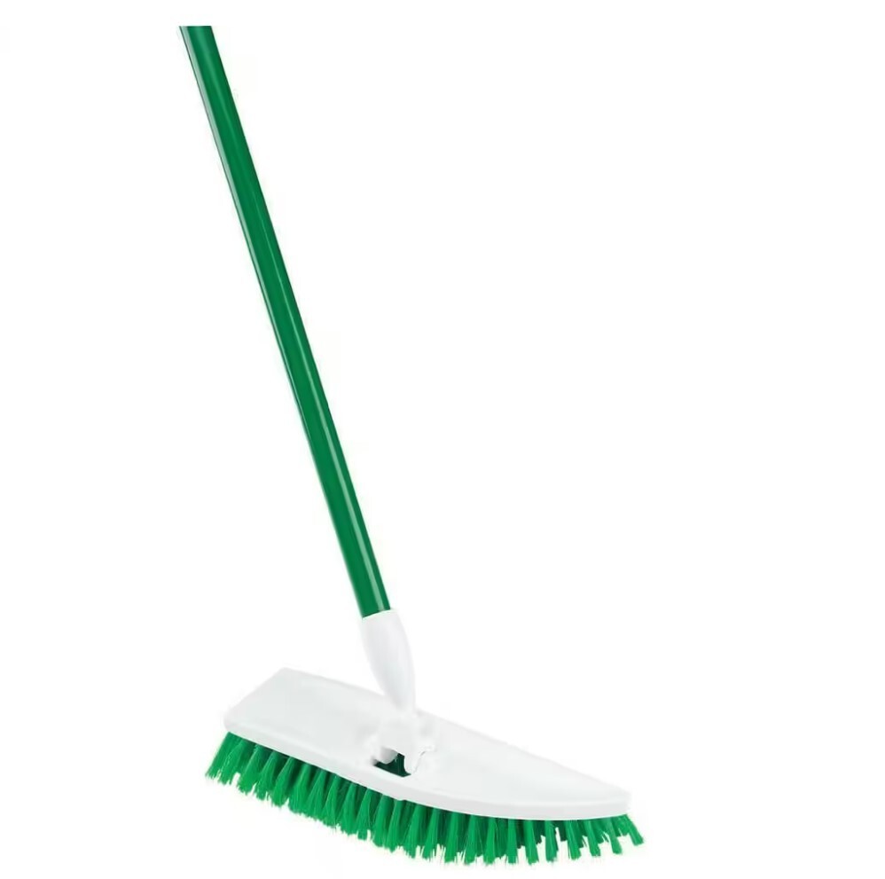 Libman No Knees Floor Scrub Brush with Long Steel Handle