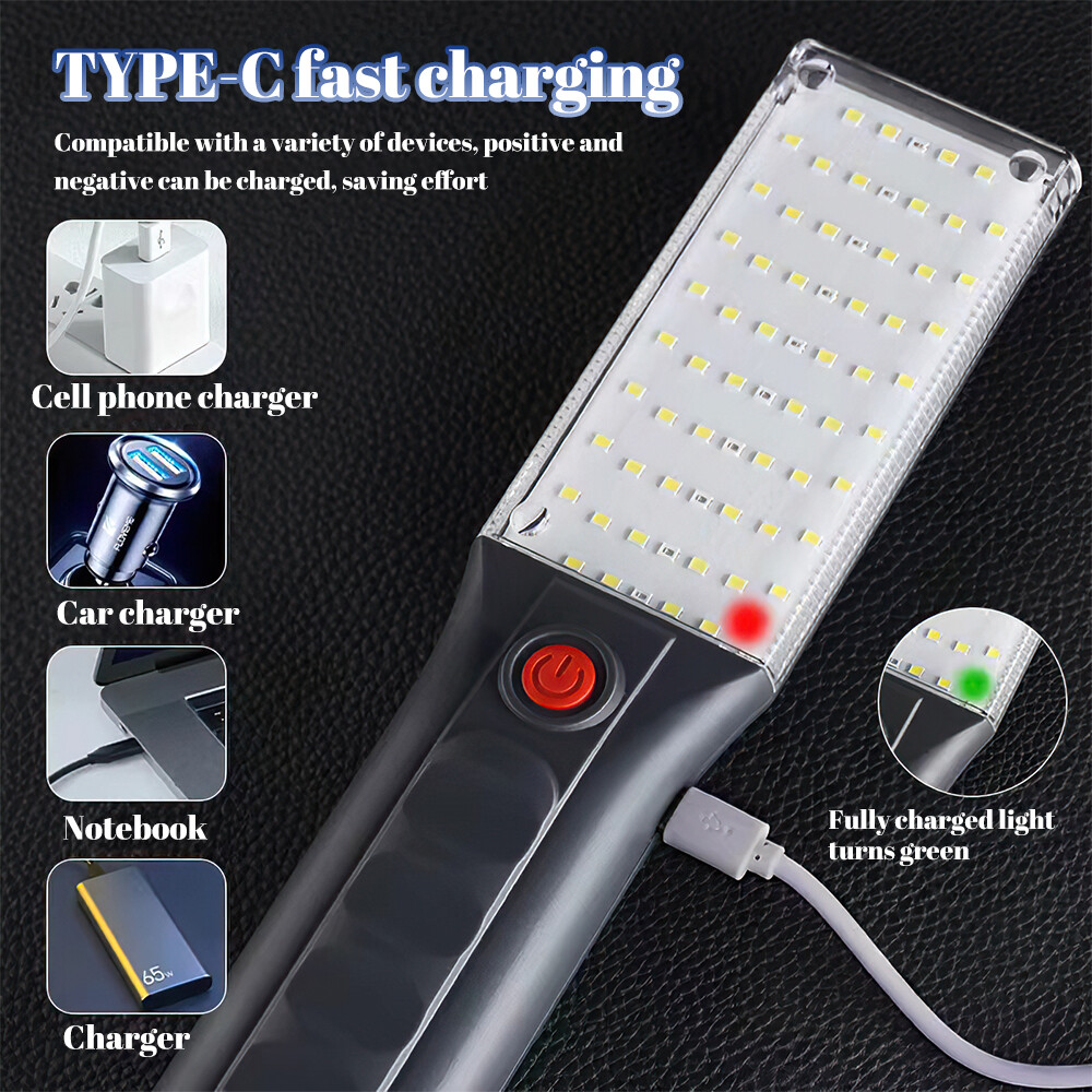 Rechargeable LED COB Work Light Flashlight w/ Magnetic Base 5 Modes 360° Rotate
