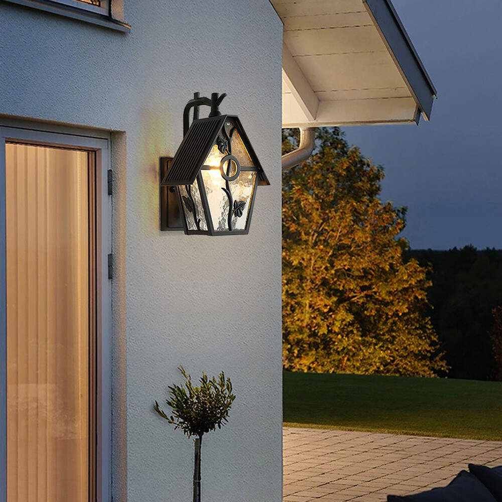 Rustic Outdoor Wall Light Lantern Wall Mounted Sconce Lamp FIxture for Garden